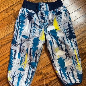 Patagonia 2T reversible snow pants - bear & forest pattern